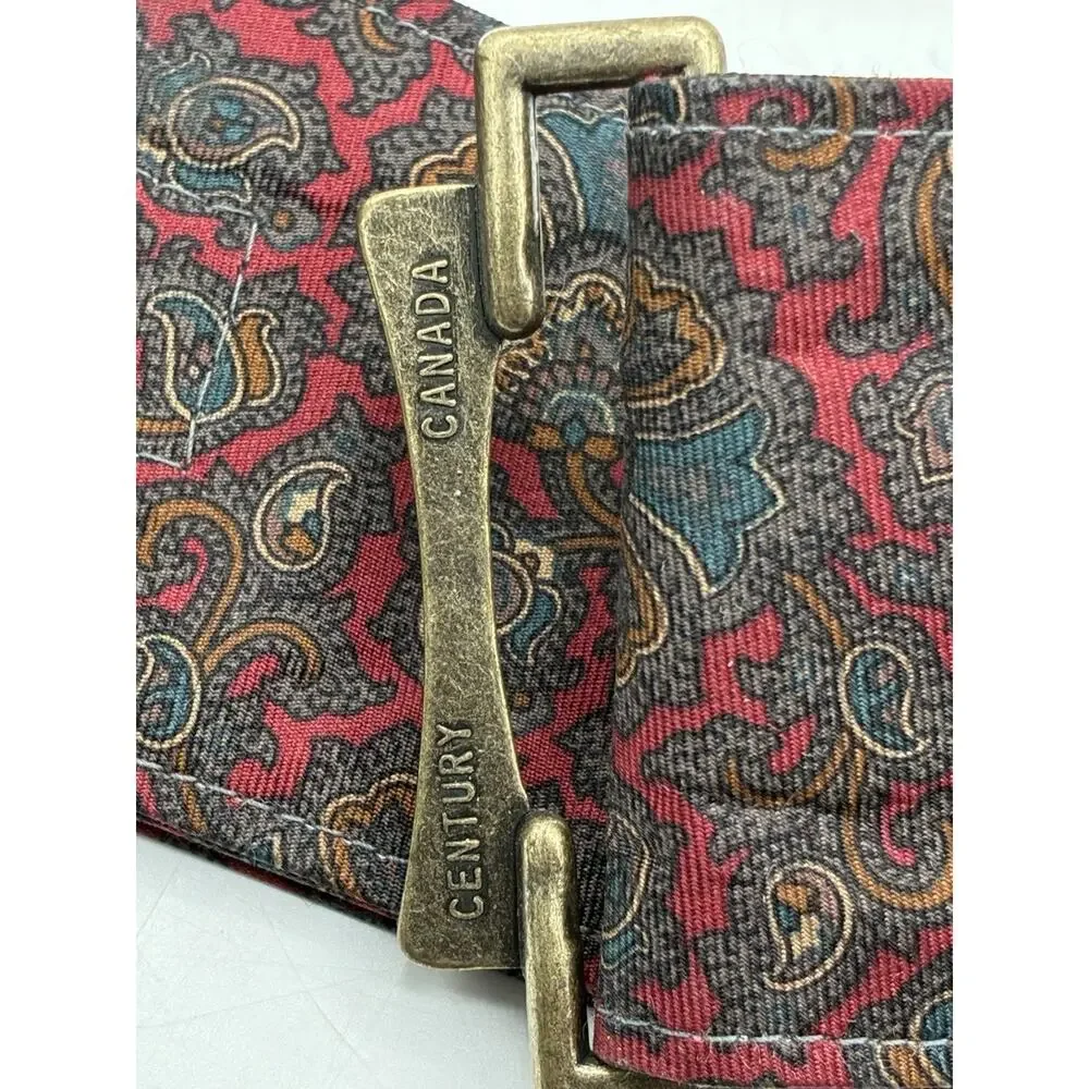 Vintage Century Canada All Silk Paisley Knotted Rope Belt 1980s Statement